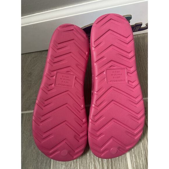 Totes SolBounce Hot Pink Kids Splash/Play Water Shoes Slip on Clogs NWT Size 4-5 - Picture 2 of 6